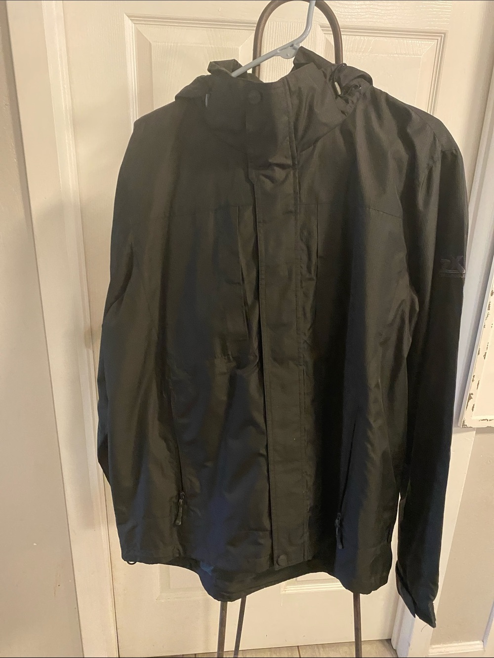 Zeroxposur Men's Black Hooded Shell Jacket Size L
